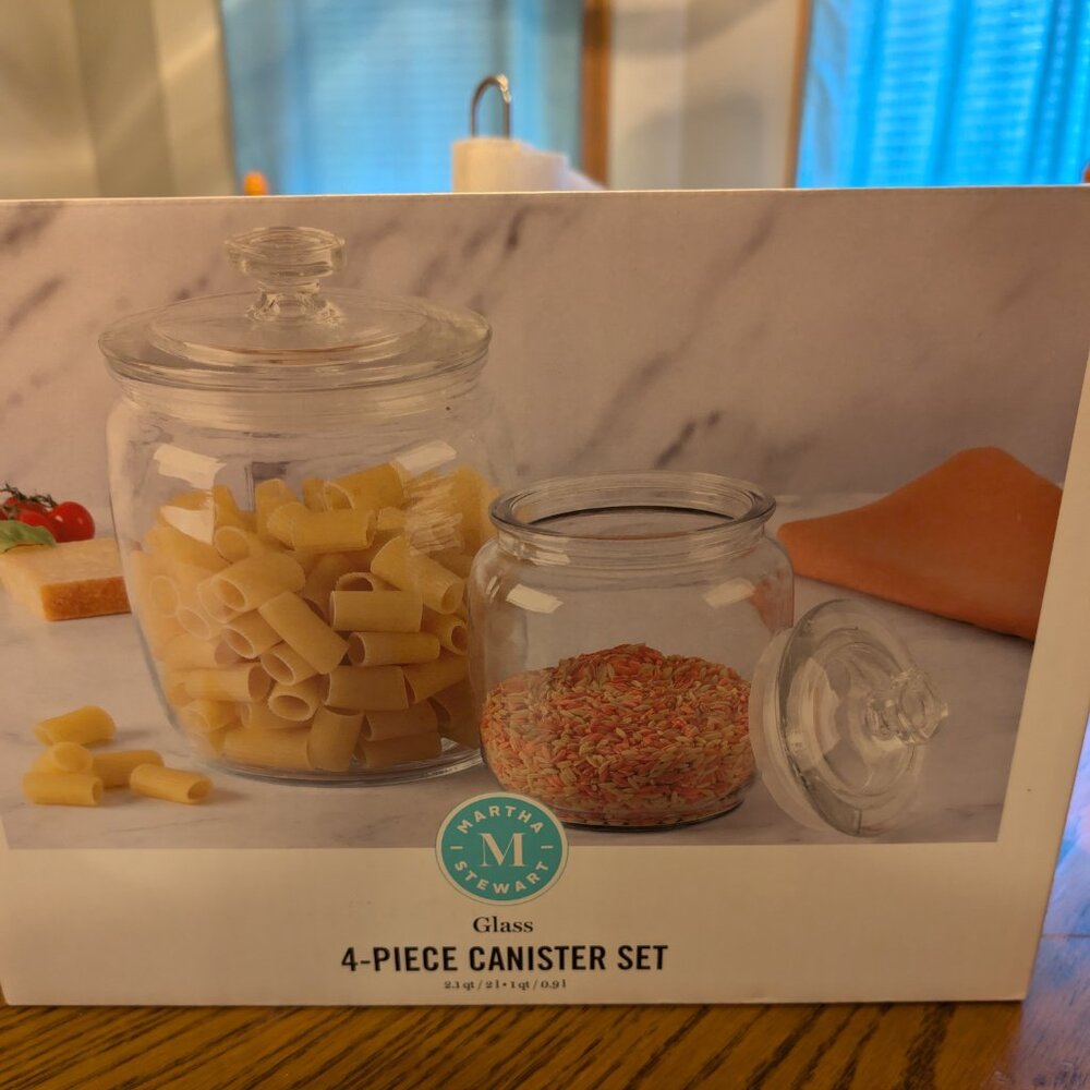 4 piece Martha Stewart canister set. Brand new